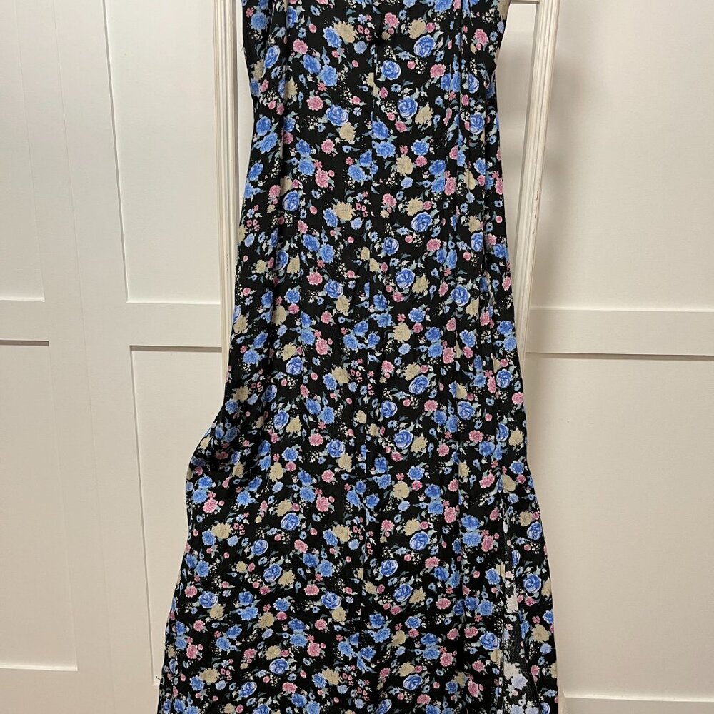 BNWT MNG MANGO long floral blue print garment (6) - Picture 3 of 5